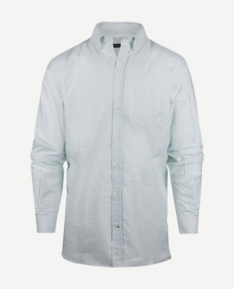 Steppin' Out overhemd Oxford streep regular fit button-down green