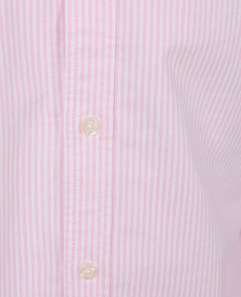 Overhemd Oxford streep roze