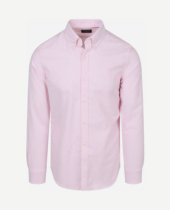 Overhemd Oxford streep roze