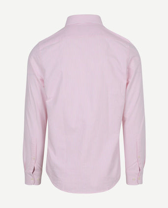 Overhemd Oxford streep roze