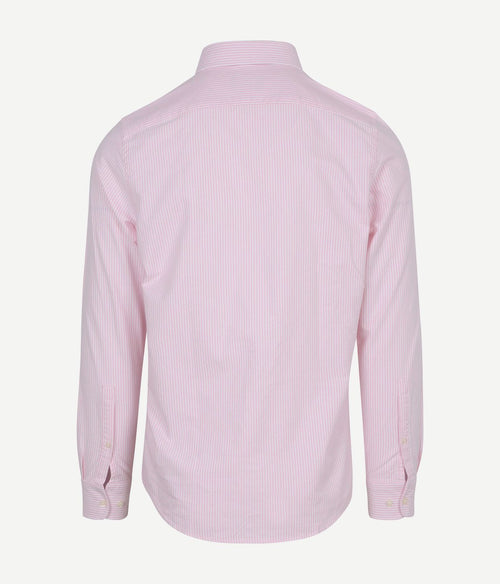 Overhemd Oxford streep roze
