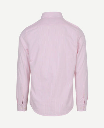Overhemd Oxford streep roze