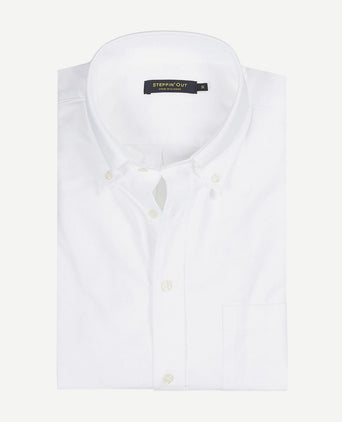 Steppin' Out overhemd Oxford wit | Regular-fit