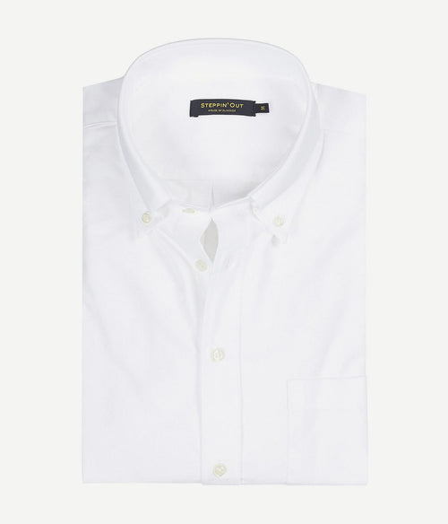 Steppin' Out overhemd Oxford wit | Regular-fit