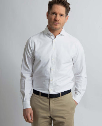Steppin' Out overhemd Oxford wit | Regular-fit