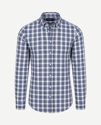 Overhemd ruit blauw