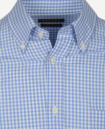 Steppin' Out overhemd ruit lichtblauw | Regular-fit