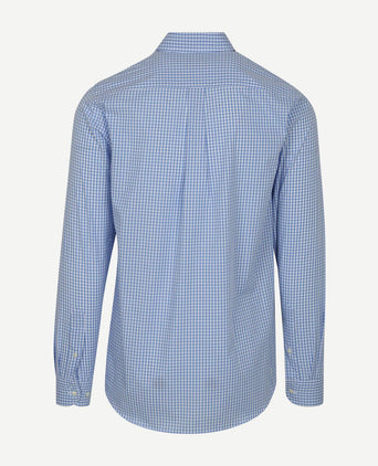 Steppin' Out overhemd ruit lichtblauw | Regular-fit