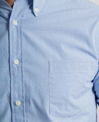 Steppin' Out overhemd ruit lichtblauw | Regular-fit