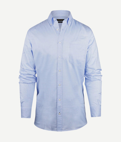 Steppin' Out overhemd ruiten blauw | Regular-fit