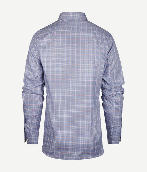 Steppin' Out overhemd ruiten blauw | Regular-fit