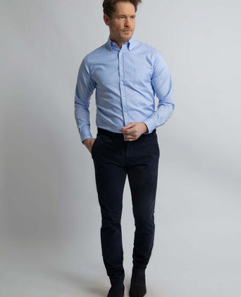 Steppin' Out overhemd ruiten blauw | Regular-fit