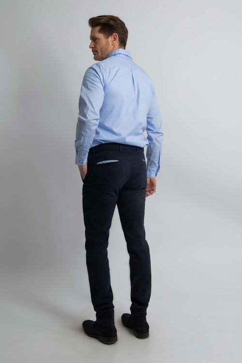 Steppin' Out overhemd ruiten blauw | Regular-fit