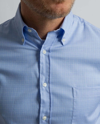 Steppin' Out overhemd ruiten blauw | Regular-fit