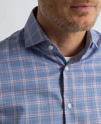 Steppin' Out overhemd ruiten blauw | Regular-fit