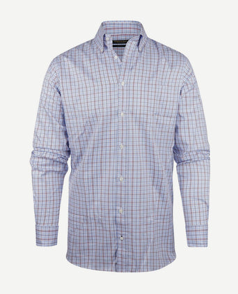 Steppin' Out overhemd ruiten blauw rood | Regular-fit