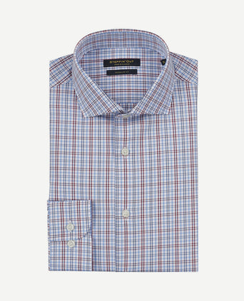 Overhemd ruiten blauw rood