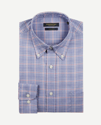 Overhemd ruiten blauw rood