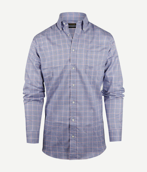 Steppin' Out overhemd ruiten blauw rood | Regular-fit