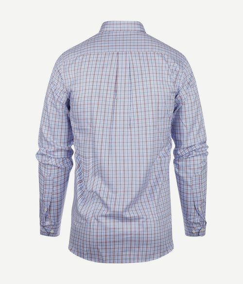 Steppin' Out overhemd ruiten blauw rood | Regular-fit