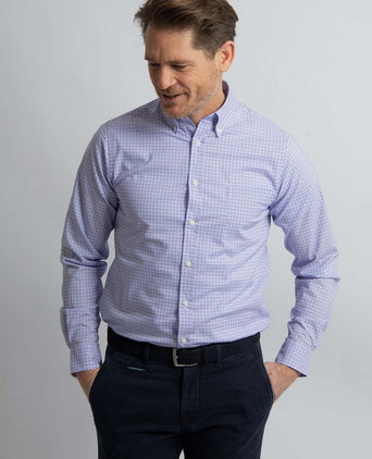 Steppin' Out overhemd ruiten blauw rood | Regular-fit