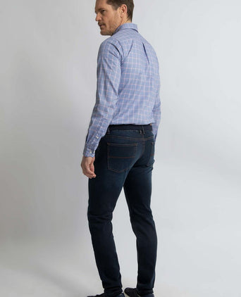 Overhemd ruiten blauw rood