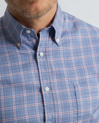 Steppin' Out overhemd ruiten blauw rood | Regular-fit