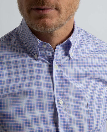 Steppin' Out overhemd ruiten blauw rood | Regular-fit