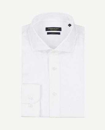 Overhemd slim-fit dobby wit