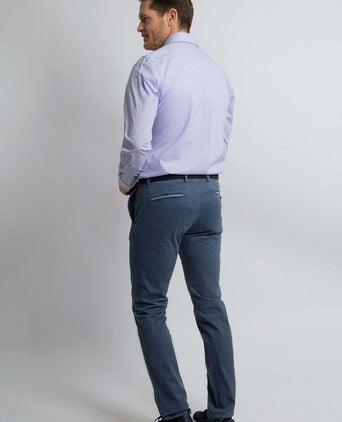 Overhemd slim-fit ruiten blauw rood