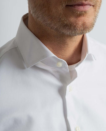 Overhemd slim-fit twill wit