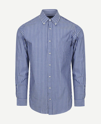 Steppin' Out overhemd streep blauw | Regular-fit