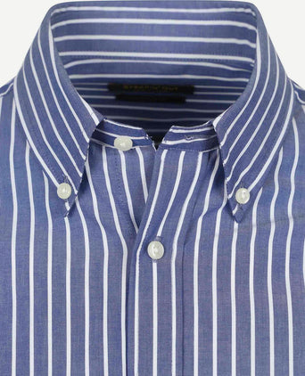Steppin' Out overhemd streep blauw | Regular-fit