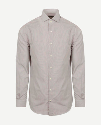 Steppin' Out overhemd streep bruin | Regular-fit