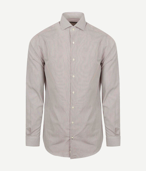 Steppin' Out overhemd streep bruin | Regular-fit