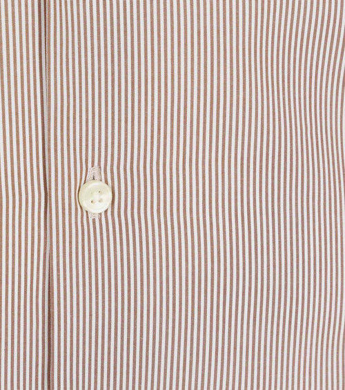 Steppin' Out overhemd streep bruin | Regular-fit