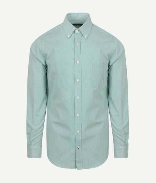 Steppin' Out overhemd streep groen | Regular-fit