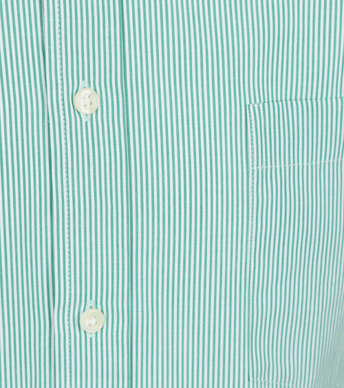 Steppin' Out overhemd streep groen | Regular-fit