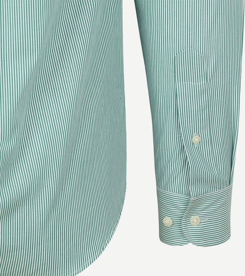 Steppin' Out overhemd streep groen | Regular-fit