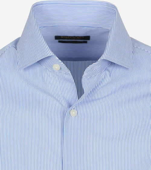 Overhemd streep lichtblauw