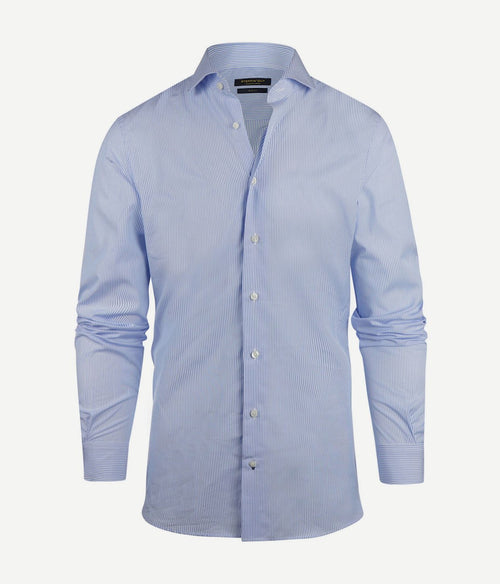 Steppin' Out overhemd slim-fit streep lichtblauw