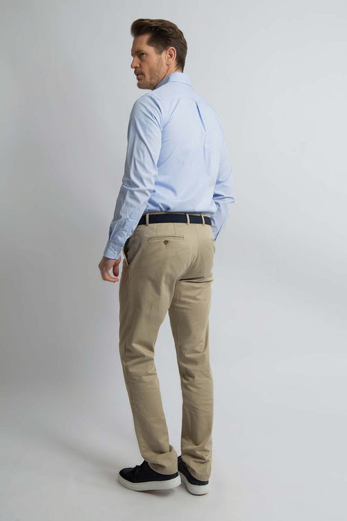 Steppin' Out overhemd streep lichtblauw | Regular-fit