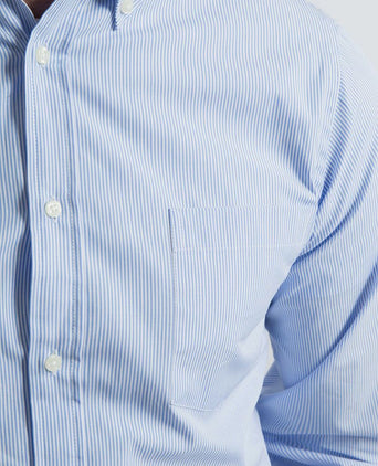 Steppin' Out overhemd streep lichtblauw | Regular-fit