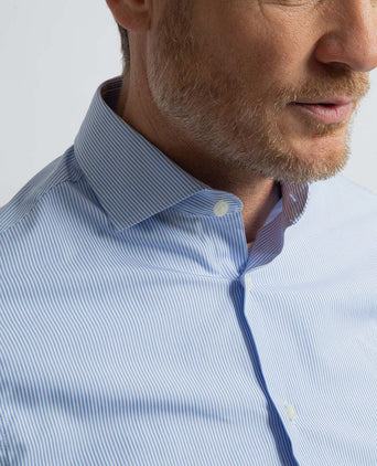 Steppin' Out overhemd streep lichtblauw | Regular-fit