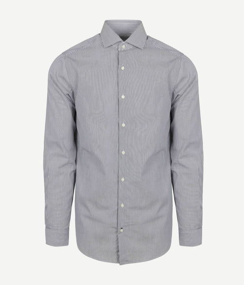 Steppin' Out overhemd streep donkerblauw | Regular-fit