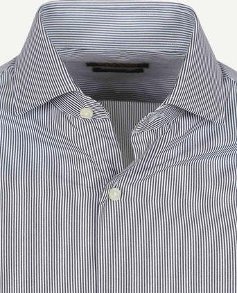 Steppin' Out overhemd streep donkerblauw | Regular-fit