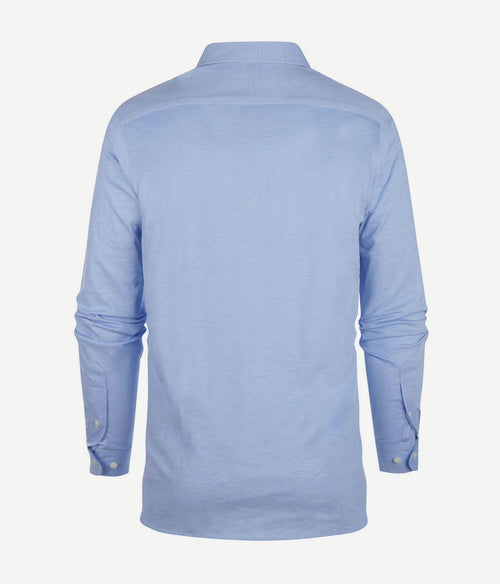 Steppin' Out overhemd stretch piqué lichtblauw | Regular-fit