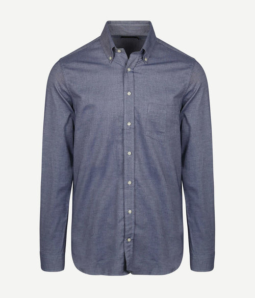 Overhemd twill blauw