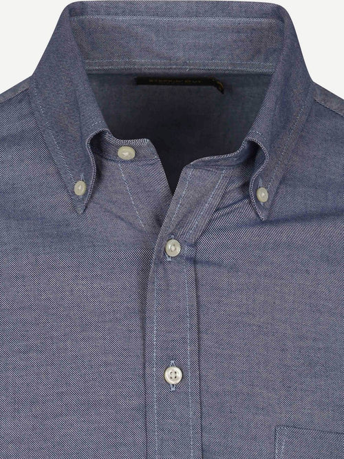 Overhemd twill blauw