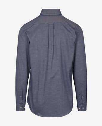 Overhemd twill blauw